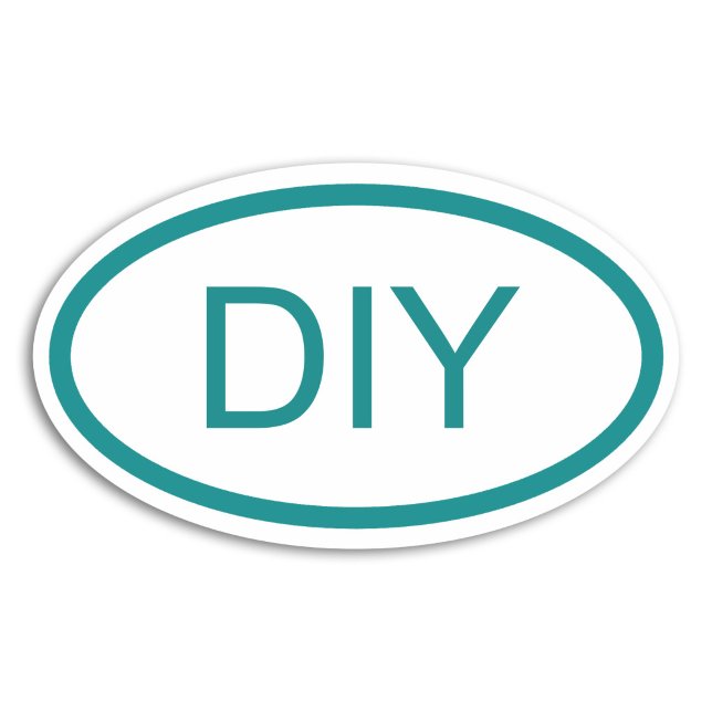 Create a Teal Euro Style Oval Sticker (Create a Teal Euro Style Oval Sticker)
