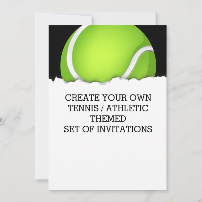 Create a Tennis Themed Invitation (Front)
