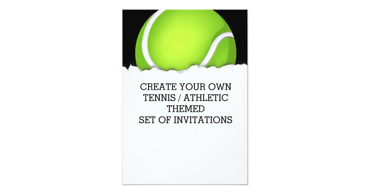 Create a Tennis Themed Invitation