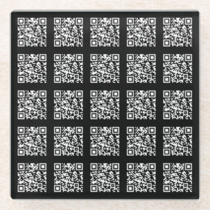 Create a Tiled QR code Pattern Editable Color Glass Coaster
