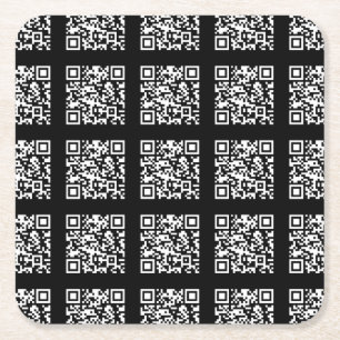 Create a Tiled QR code Pattern Editable Color Square Paper Coaster