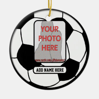 Create a unique soccer gift ceramic ornament