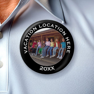 Create A Vacation Souvenir with Photo and Text Button