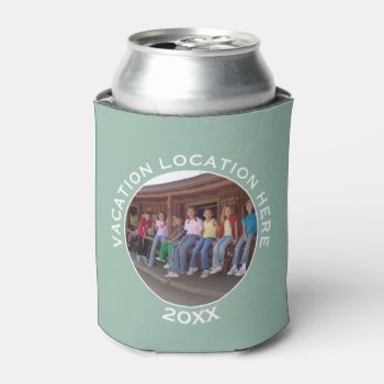 Create A Vacation Souvenir With Photo And Text Can Cooler by NationalParkShop at Zazzle