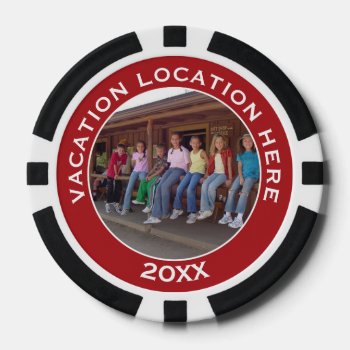Create A Vacation Souvenir With Photo And Text Poker Chips by NationalParkShop at Zazzle