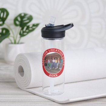 Create A Vacation Souvenir With Photo And Text Water Bottle by NationalParkShop at Zazzle