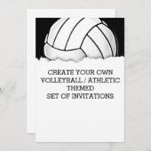 Create a Volleyball Themed Invitation (Front/Back)