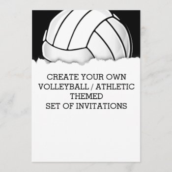 Create A Volleyball Themed Invitation by HappyPlanetShop at Zazzle