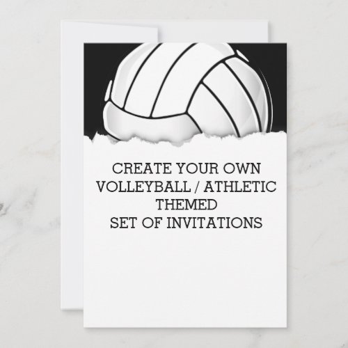 Create a Volleyball Themed Invitation