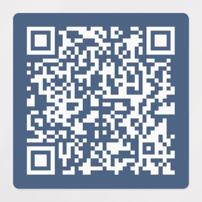 Create a Waterproof QR Code | Faded Navy Blue  Labels (Design 1)