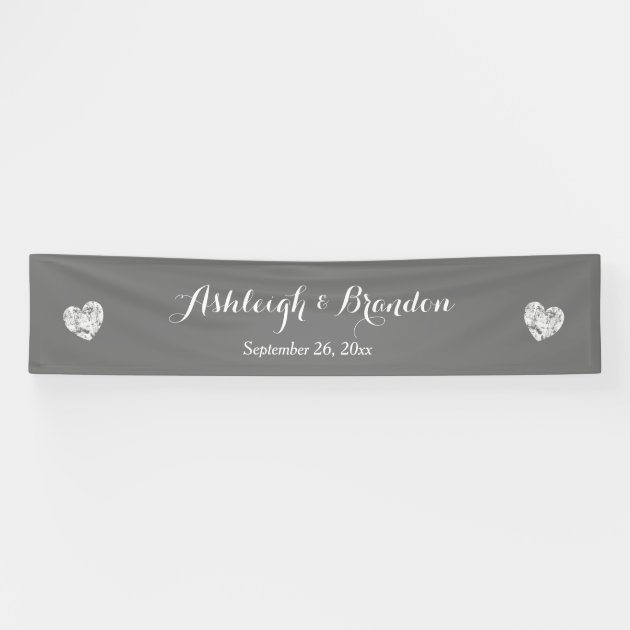 Create A Wedding Banner A6 Gray And Grunge Hearts
