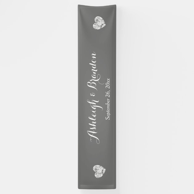 Create A Wedding Banner A6 Gray And Grunge Hearts