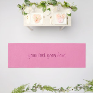 Create Add Your Own Text Pink Cute Solid Color Outdoor Rug