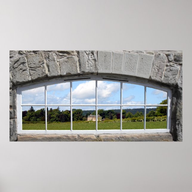 Create an Arched Window Effect with Rural View Poster (Front)