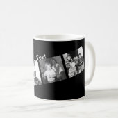 Create an Instagram Collage with 4 photos - black Coffee Mug (Front Right)