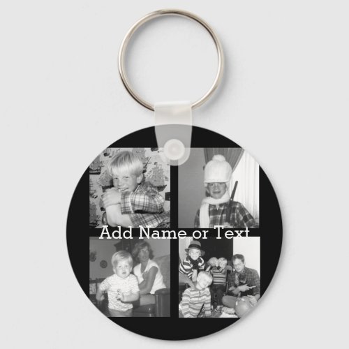 Create an Instagram Collage with 4 photos _ black Keychain