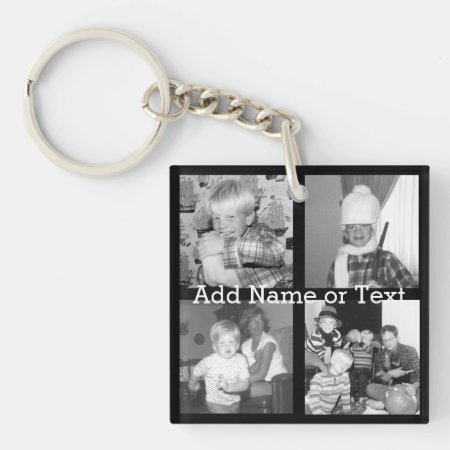 Create An Instagram Collage With 4 Photos - Black Keychain