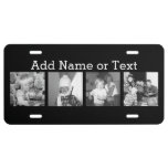 Create An Instagram Collage With 4 Photos - Black License Plate at Zazzle