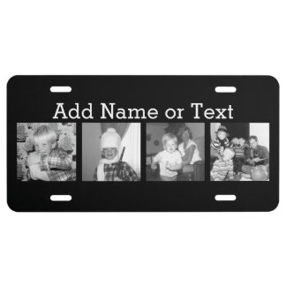 Create an Instagram Collage with 4 photos - black License Plate