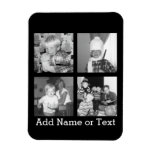 Create An Instagram Collage With 4 Photos - Black Magnet at Zazzle
