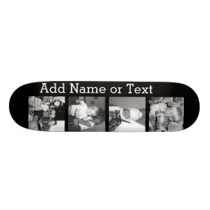 Create an Instagram Collage with 4 photos - black Skateboard Deck