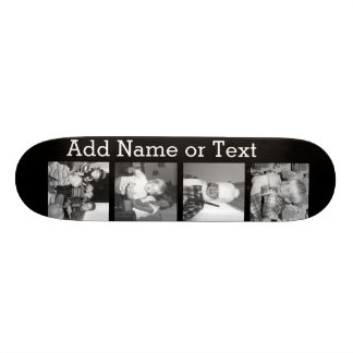 Create an Instagram Collage with 4 photos - black Skateboard Deck