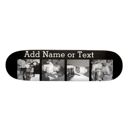 Create An Instagram Collage With 4 Photos - Black Skateboard Deck