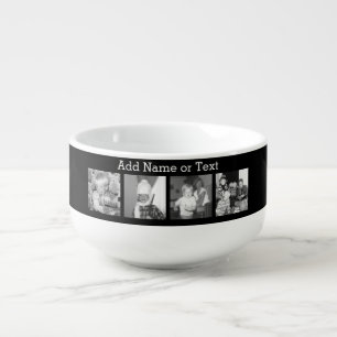 Create an Instagram Collage with 4 photos - black Soup Mug