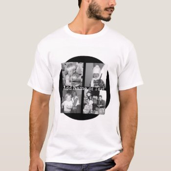 Create An Instagram Collage With 4 Photos - Black T-shirt by Funsize1007 at Zazzle