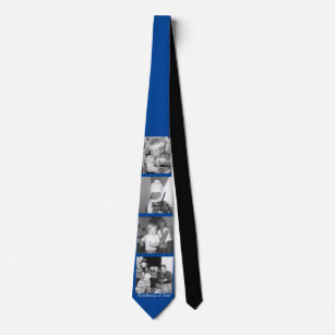 Create an Instagram Collage with 4 photos - blue Neck Tie