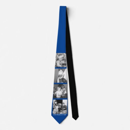 Create an Instagram Collage with 4 photos _ blue Neck Tie