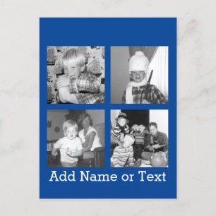 Create an Instagram Collage with 4 photos - blue Postcard