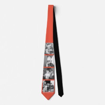 Create An Instagram Collage With 4 Photos - Salmon Neck Tie by Funsize1007 at Zazzle