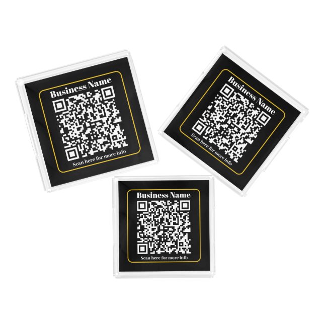 Create an Instantly Scannable Business QR code Acrylic Tray (Set)