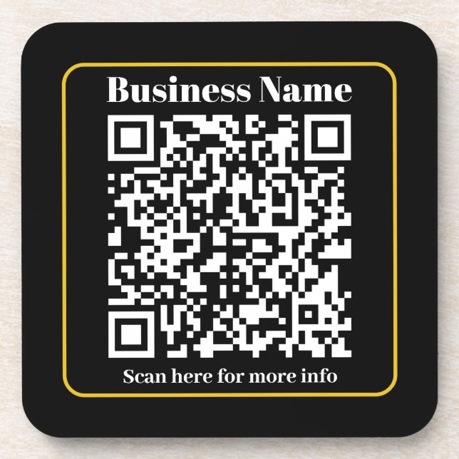 Create an Instantly Scannable Business QR code Beverage Coaster (Front)