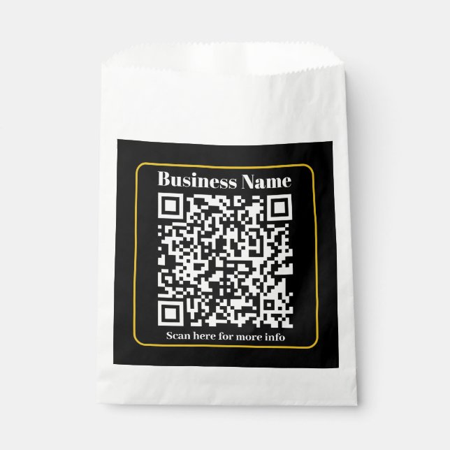 Create an Instantly Scannable Business QR code Favor Bag (Front)