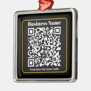 Create an Instantly Scannable Business QR code Metal Ornament