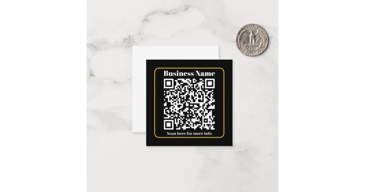 Create an Instantly Scannable Business QR code Note Card | Zazzle