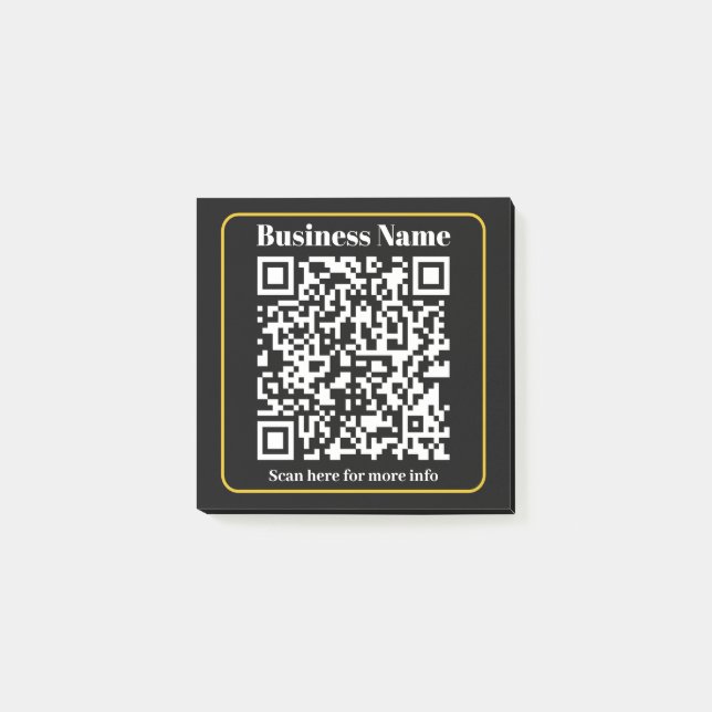 Create an Instantly Scannable Business QR code Post-it Notes (Front)
