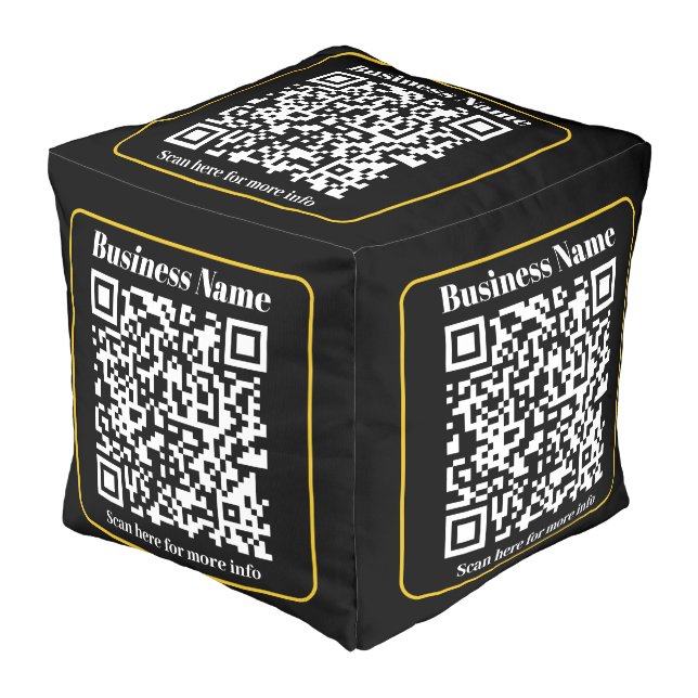 Create an Instantly Scannable Business QR code Pouf (Angled Front)