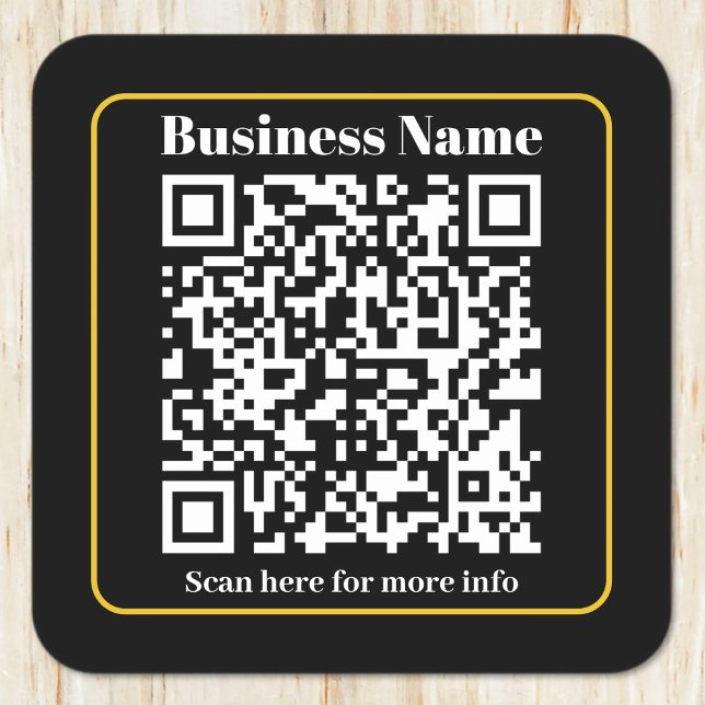 Create an Instantly Scannable Business QR code Square Paper Coaster (Creator Uploaded)