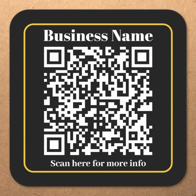 Create an Instantly Scannable Business QR code Square Sticker (Creator Uploaded)