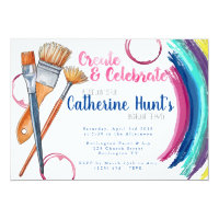Create and Celebrate Paint and Sip Party Invite