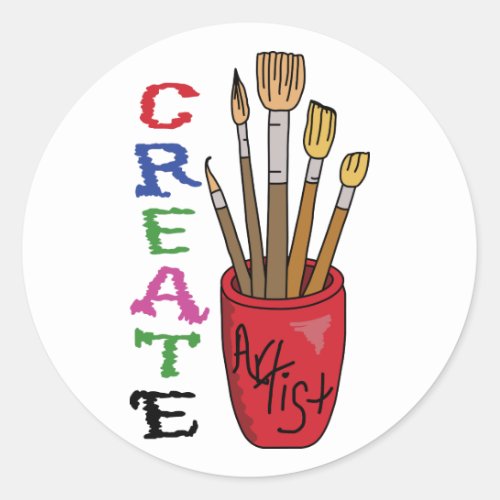 Create Art Classic Round Sticker