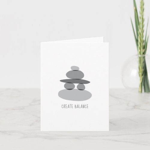 Create Balance Stacked Rocks Card