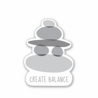 Create Balance Stacked Rocks Sticker