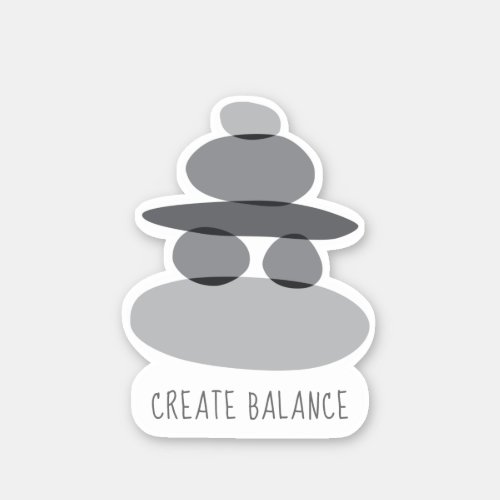 Create Balance Stacked Rocks Sticker