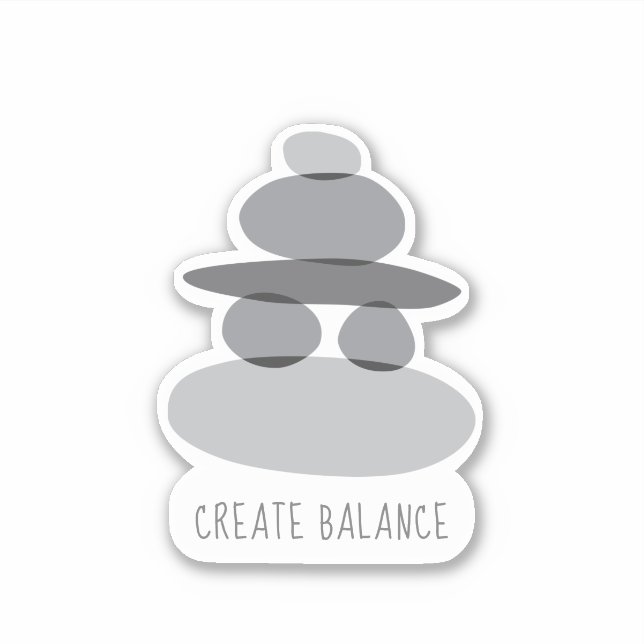 Create Balance Stacked Rocks Sticker (Front)