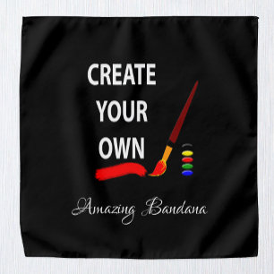Create Black Photo Bandana, branded / Custom Bandana