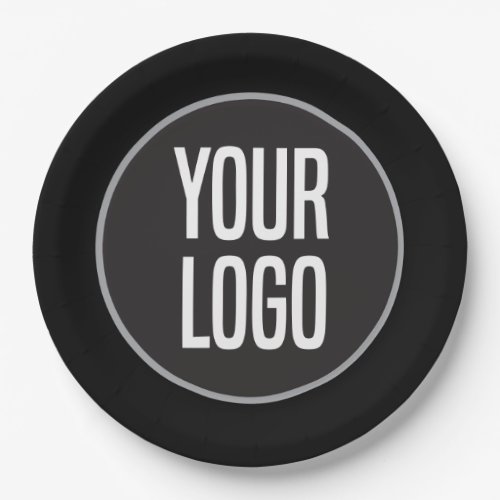 Create Business Logo Paper Plate Black